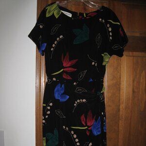Jones New York Dress Size 6 Multi Color Short Sleeve